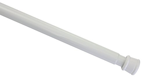 Gardinia Bastone Per Tende, Metallo, Allungabile, Montaggio Senza Trapano Né Viti, Diametro 23/26 Mm, Lunghezza 80-130 Cm, Bianco