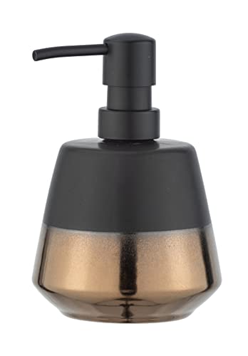 Wenko Dispenser Sapone Brandol, Dosatore Di Sapone Riempibile Per Sapone Liquido E Lozione, In Pregiata Ceramica, 9,8 X 14,1 X 9,8 Cm, Capienza 450 Ml