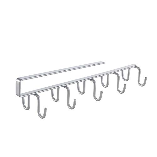 Metaltex 77336 My Hooks-Universal Hanger Hooks, Metallic Grey, 6 X 25 X 6 Cm