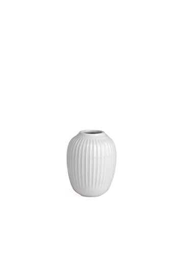 Vaso Kähler H10,5 Cm Hammershøi Design Danese Per Fiori Fatto A Mano, Bianco