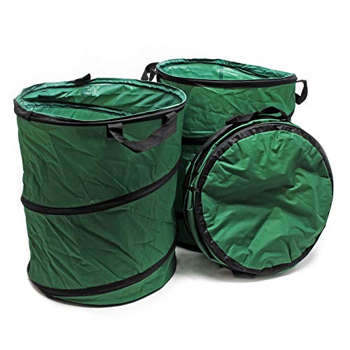 Sacco Raccogli Foglie Rotondo 100 L 3X Sacchi Da Giardino Sacco Raccoglierba Ripiegabile Cesto