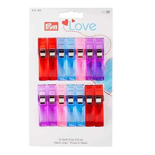 Prym Fabric Clips, Assorted Colours, Taglia Unica