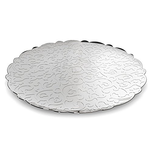 Alessi Mw07 Dressed Vassoio Rotondo, In Acciaio Inossidabile 18/10 Lucido