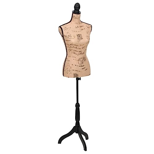 Busto Sartoriale Donna Marrone Tela E Legno Manichino Femminile Con Supporto