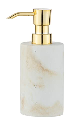 Wenko Dispenser Sapone Odos, Dosatore Di Sapone Riempibile, Per Sapone Liquido, In Robusta Poliresina Dal Look Effetto Marmo, 7 X 18 X 10 Cm, Capienza
