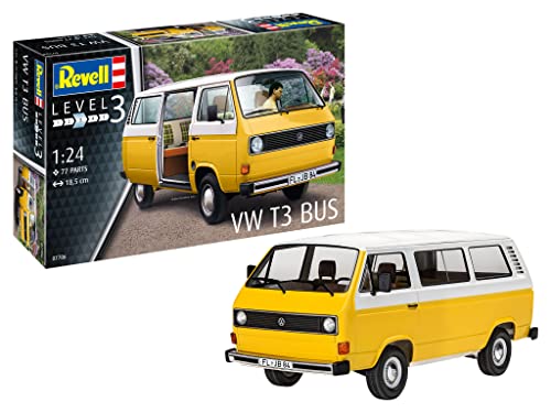 Tescoma- Revell 07706 Kit Modello Vw T3 Bus 1:25, Colore Non Verniciato