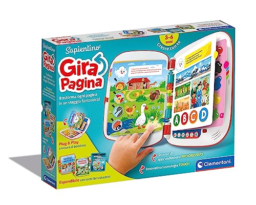 Clementoni - 16430 - Sapientino - Girapagina, Libro Educativo Ed Interattivo Parlante Per Stimolare L'Interesse Alla Lettura, Per Bambini Dai 2 Anni (