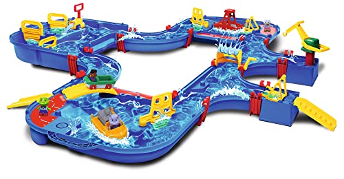 Aquaplay Mega Lock Box, Set Da 62 Pezzi Per Tavolo Acquatico, Giocattolo Da Giardino, Adatto Per Bambini Dai 3 Anni In Su
