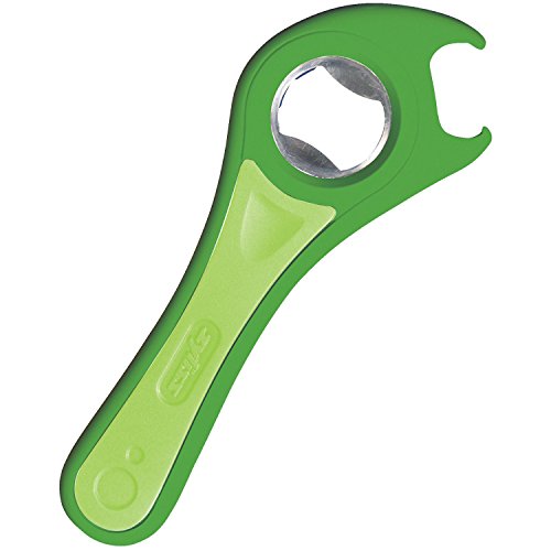 Zyliss E24225 5-Way Apritutto 5-In-1 Multifunzione, Plastica, Acciaio Inossidabile, Verde, Apribarattoli, Apribottiglie E Apriscatole A Mano Manuale,
