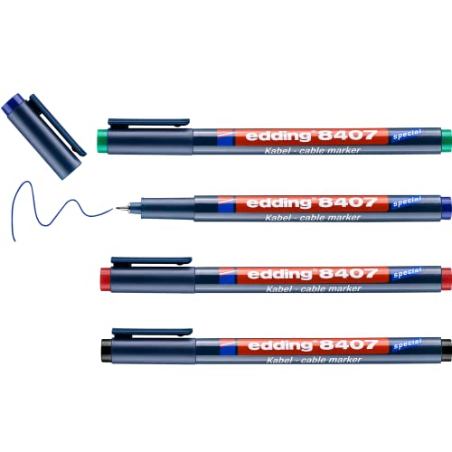 Edding 8407 Marcatore Permanente Per Cavi Punta Fine