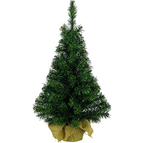 Kaemingk Mini Tavolo Centerpeice Albero Di Natale Con Base In Iuta – 45 Cm