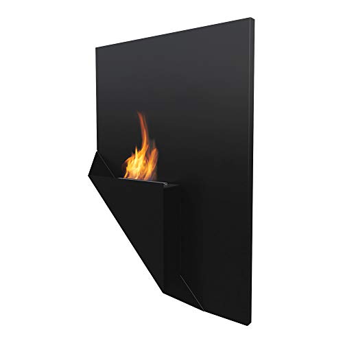 Kratki Biocamin Papa | Caminetto Decorativo Da Parete | 900 X 650 Mm | Contenitore Da 0,2 L | Nero | Ideale Per Casa, Soggiorno O Camera Da Letto | Ce