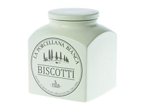 La Porcellana Bianca - Cookies Jar In Confezione Regalo - Conserva, Barattoli E Contenitori - Barattoli Cucina, Biscottiera - Porcellana - 3500 Cc; 15