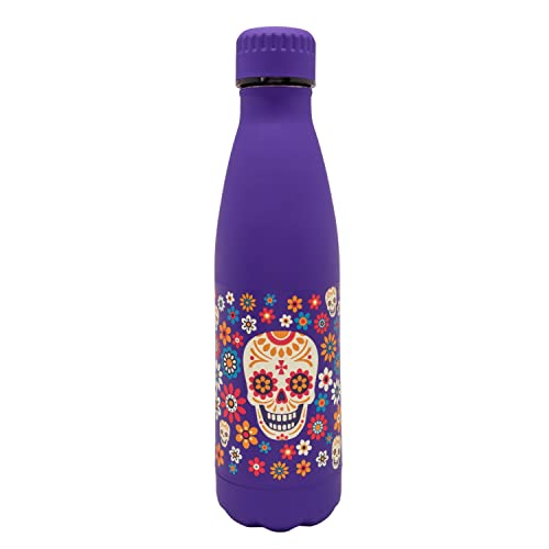 Nerthus Fih 906 Bottiglia Doppia Parete 500 Ml Acciaio Inox Teschio, Thermos Doppia Parete Per Freddo E Caldo