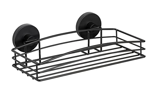 Wenko 24732 Cesto Vacuum-Loc, Negro, Lega Di Acciaio, Nero, 26 X 6,5 X 14 Cm