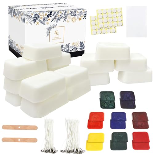 Etuolife Kit Per Fare Candele, Kit Per Candele Diy Adatto Per Principianti Adesivi In Lattine Di Cera Di Soia Naturale Avanzata Cera Di Soia Con Wick 