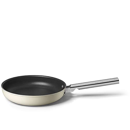 Smeg, Padella Antiaderente Ckff2601Crm, Diametro 26 Cm, Manico Ergonomico In Acciaio Inossidabile, Per Tutti I Piani Cottura, Fino A 250° In Forno, Ca