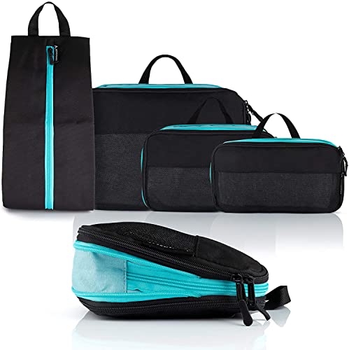 Atacama Organizer Valigia Da Viaggio Set Da 4 Borse Per Accessori Valigie E Abiti - Cubotto Sacca Travel Rete Salvaspazio - Accessori Organaizer Aereo