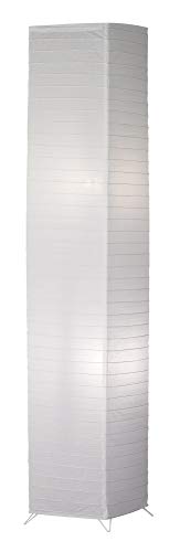 Reality R40122001 Bamboo Piantana, 2Xe27, 60 W, Bianco, 25X25X130 Cm