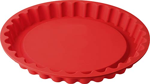 Dr Oetker Stampo "Furbo" Crostata In Silicone Platinico Ø28X3,5 Cm, Colore Rosso Fragola, Temp Min -40°C Utilizzabile Anche In Forno A Microonde Lavab