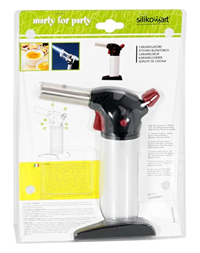 Silikomart Acc031 Cannello A Gas Ricaricabile, Acciaio Inossidabile, Bianco, 7.5 X 20.5 X 26.5 Cm