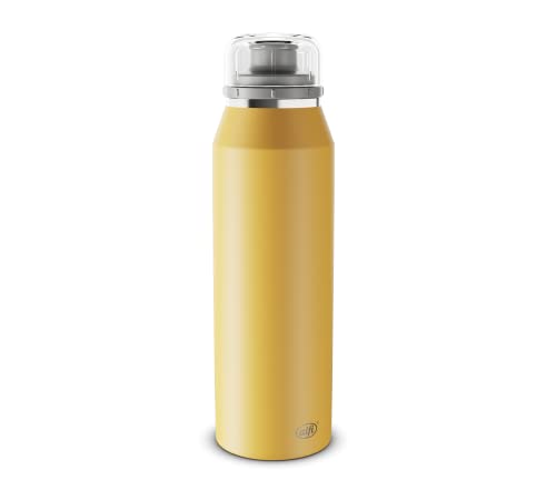 Alfi Endless Iso Bottle 500Ml, Spicy Mustard Mat, Thermos In Acciaio, Totalmente Ermetico Con Tappo A Vite, Tiene Caldo Per 12 Ore, Freddo Per 24 Ore,