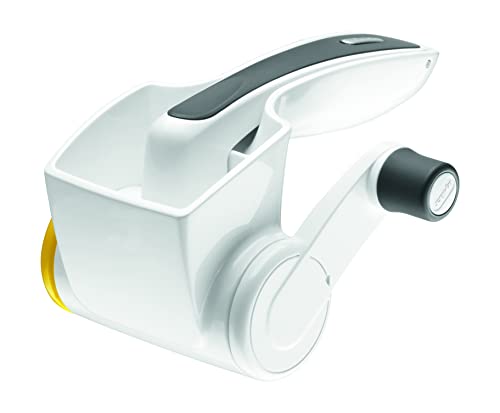 Zyliss E900010 Grattugia Manuale Rotativa Classica, Plastica, Acciaio Inossidabile, Bianco, Grigio, Per Grattugiare Formaggio, Verdure, Noci, Cioccola