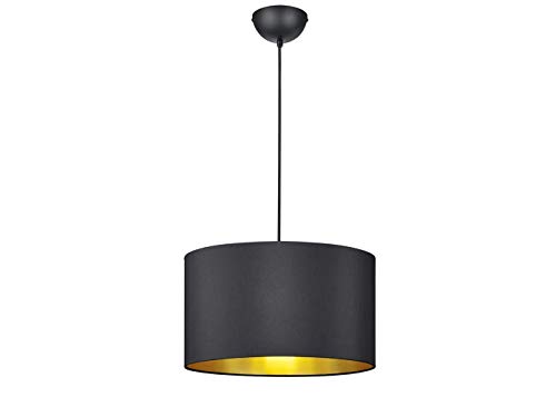 Trio Leuchten Hostel - Lampadario In Metallo, Colore: Nero Opaco/Oro