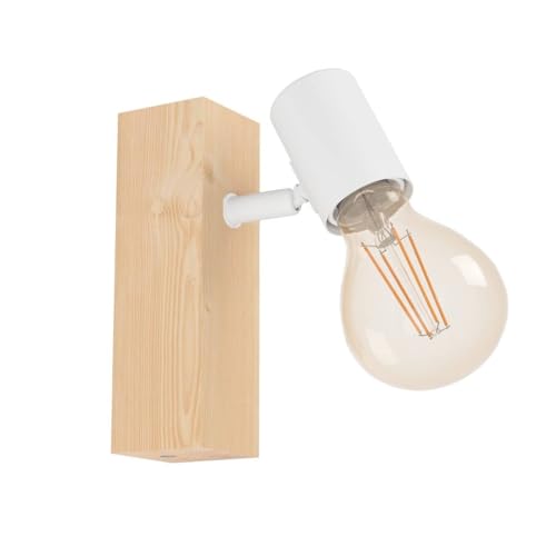 Eglo Townshend 3 Lampada Da Parete 10 W, Marrone, Bianco