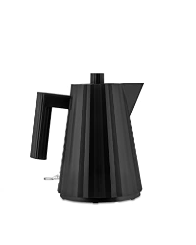 Alessi Plissé Mdl06/1 B - Bollitore Elettrico Di Design, In Resina Termoplastica, Presa Europea 2400W, 100Cl, Nero