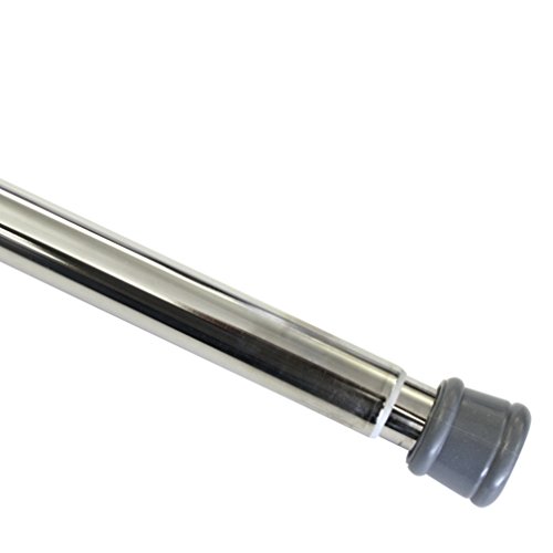 Gardinia Bastone Per Tende, Metallo, Allungabile, Montaggio Senza Trapano Né Viti, Diametro 23/26 Mm, Lunghezza 80-130 Cm, Simil-Nichel, 3354