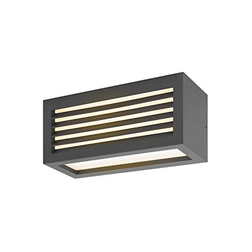 Slv Outdoor Wand-Und Deckenaufbauleuchte, Anthrazit, Ip44, Parete Stradelli, Ingressi, Led Plafone Da Esterno, Lampada Da Giardino, Faretto Da Soffitt