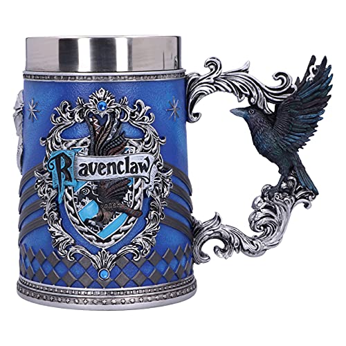 Nemesis Now Harry Potter Ravenclaw Hogwarts House Collectable Tankard, Metallo, Blu Argento, 1.25 Picometer