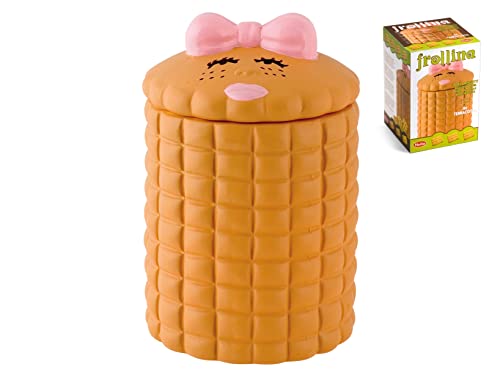 Home Biscottiera Frollina Contenitori Cucina Barattoli, Ceramica, Marrone/Rosa