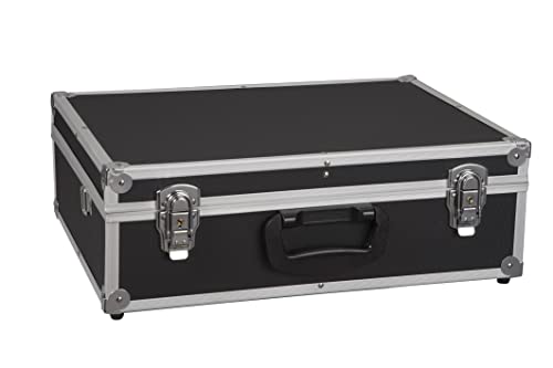 Alutec Valigia Portautensili Nera (Valigia Con Telaio In Alluminio, Dimensioni Interne 440X320X140 Mm, Valigia Con Scomparti Variabili, Vassoio Portau