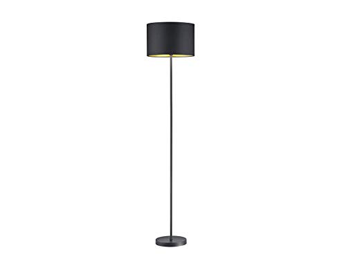 Trio Leuchten Hostel - Lampada A Stelo In Metallo, Colore: Nero Opaco/Oro