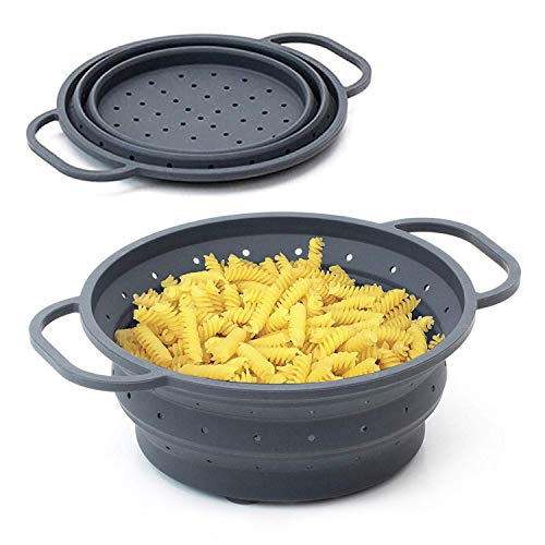 Scolapasta Silicone, Colino Grande 26Cm Ø | Colapasta Pieghevole, Practico, Salvaspazio Multiuso, Resistenti Al Calore | Colino Pasta/Inserto Per La C