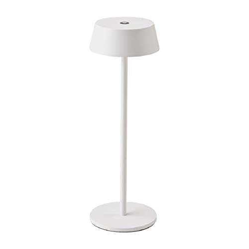 V-Tac Lampada Da Tavolo Senza Fili Led Dimmerabile Con Comandi Touch – Lampada Bianca Wireless Per Uso Interno Ip54 Da Casa O Ristorante – Batteria 44