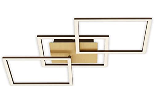 Briloner - Plafoniera Led Dimmerabile Lampadario Girevole Cornice Led Color Oro 763 X 368 X 73 Mm