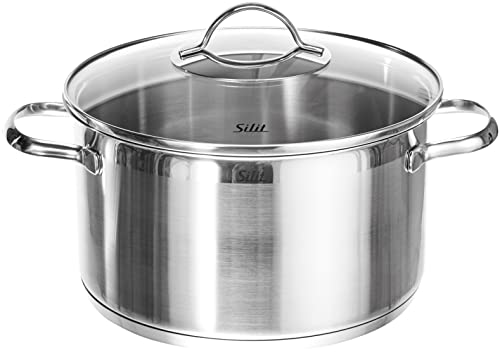 Silit Pentola Alta Ø 24 Cm Agata Schuett Bordo Vetro Coperchio In Acciaio Inox Lucidato Induktionsgeeignet Lavabile In Lavastoviglie