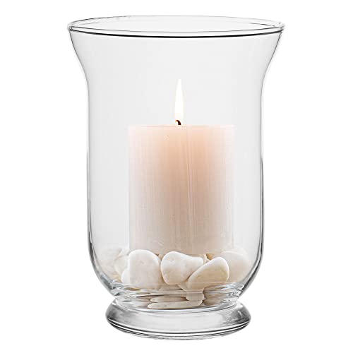 Trend For Home Porta Candele Vetro 19.5 Cm Vaso Vetro Grande Alto Trasparente Portacandele Votivi In Vetro Per Candela Galleggiante Centro Tavola Mode