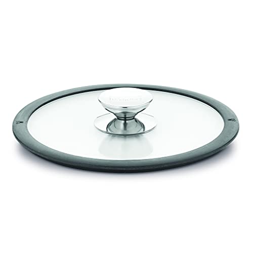 Berndes Coperchio Bombato Bordo Silicone Nero 16 Cm, Vetro Temperato