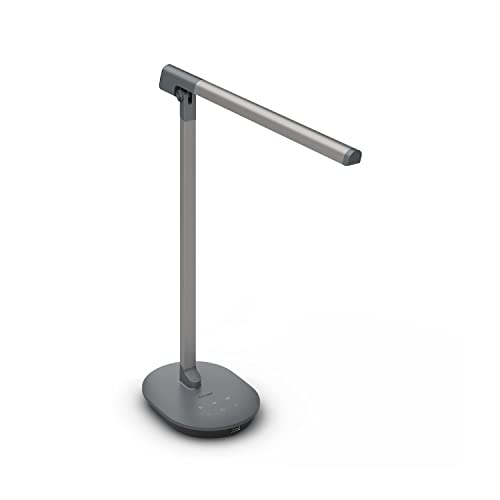 Philips Led Lampada Da Tavolo Sword, Dimmerabile, Batteria Da 180 Ma, 2700-6500K, 12W, Grigio Scuro