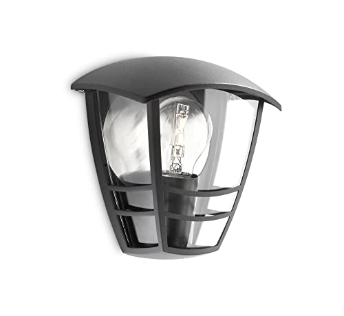 Philips Led Creek Lampada Da Parete Per Esterni, Luce Diffusa, Alluminio, Nero