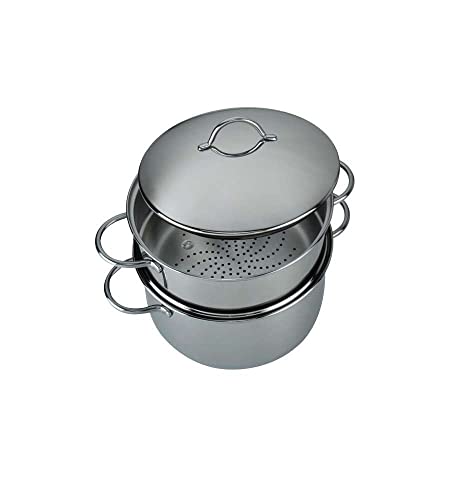 Barazzoni Spa, Vaporset Con Fondo Ø20Cm, Acciaio Inox 18/10, Made In Italy, Induzione