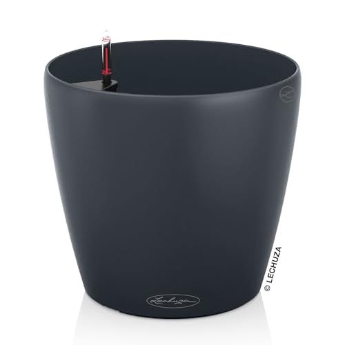 Lechuza Vaso Classico Color Ø43 H40 Con Auto Irrigazione Grigio Ardesia