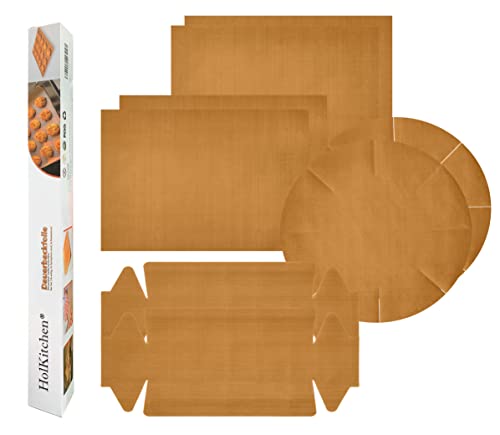 Carta Forno Riutilizzabile (Set Di 8), Pellicola Da Forno Permanente, Forma Di Cassetta, Forma Rotonda, La Carta Da Forno, Riutilizzabile, Antiaderent