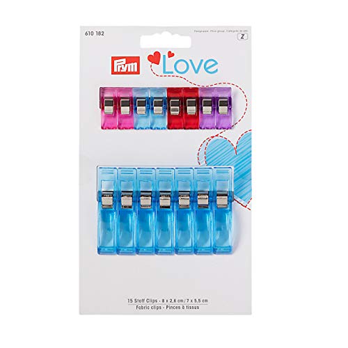 Prym Fabric Clips, Blue, 18.399999999999999 X 10.8 X 1.5 Cm