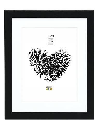 Deknudt Frames S66Kf2-P1-18.0X24.0 - Cornice Quadro / Foto Basic, Bordi In Legno/Mdf, Colore Nero, 18 X 24 Cm