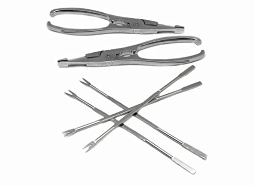Nerthus Fih 259 Seafood Tools Set, Argento